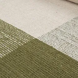 Tapete de lã - Chaves (verde/bege)