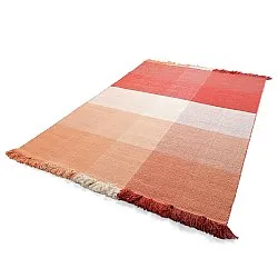 Tapete de lã - Chaves (vermelho/laranja)