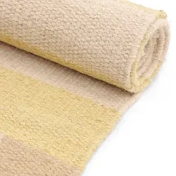 Tapete de lã - Covilha (creme/bege/amarelo claro)