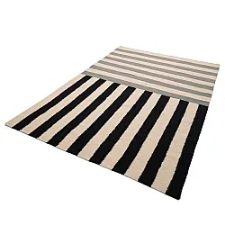 Tapete de lã - Covilha (creme/cinza/preto)