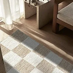 Tapete de lã - Dundee (bege/branco)