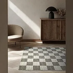 Tapete de lã - Dundee (cinza/branco)