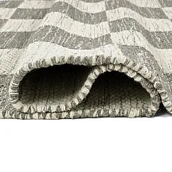 Tapete de lã - Dundee (cinza/branco)