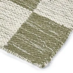 Tapete de lã - Dundee (verde/branco)