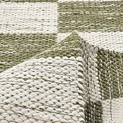 Tapete de lã - Dundee (verde/branco)