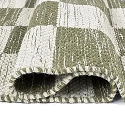 Tapete de lã - Dundee (verde/branco)