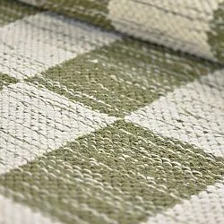 Tapete de lã - Dundee (verde/branco)