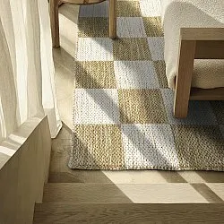 Tapete de lã - Dundee (amarelo/branco)