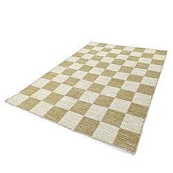 Tapete de lã - Dundee (amarelo/branco)