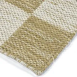 Tapete de lã - Dundee (amarelo/branco)