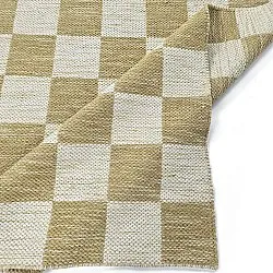 Tapete de lã - Dundee (amarelo/branco)