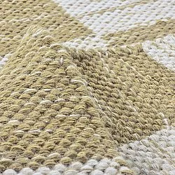 Tapete de lã - Dundee (amarelo/branco)