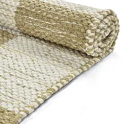 Tapete de lã - Dundee (amarelo/branco)