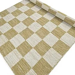 Tapete de lã - Dundee (amarelo/branco)