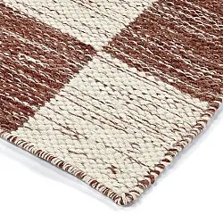 Tapete de lã - Dundee (vermelho/branco)