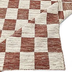 Tapete de lã - Dundee (vermelho/branco)