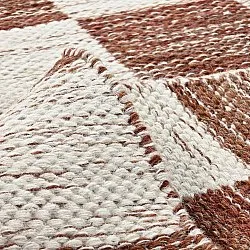 Tapete de lã - Dundee (vermelho/branco)