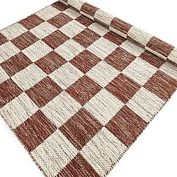 Tapete de lã - Dundee (vermelho/branco)