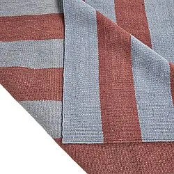 Tapete de lã - Garine (azul/vermelho)