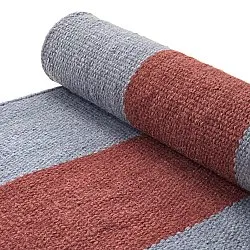 Tapete de lã - Garine (azul/vermelho)