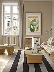 Tapete de lã - Garine (preto/bege)