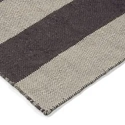 Tapete de lã - Garine (preto/bege)