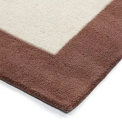 Tapete de lã - Gaya Hand Tufted Wool Premium (creme/castanho)