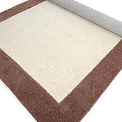 Tapete de lã - Gaya Hand Tufted Wool Premium (creme/castanho)