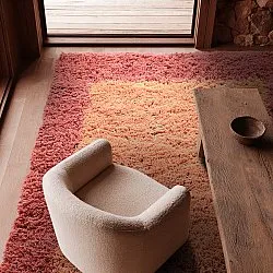 Tapete de lã - Khenifra Handknot Wool Premium (laranja/vermelho)