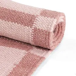 Tapete de lã - Lausanne Flatweave Tufted Premium (rosa)