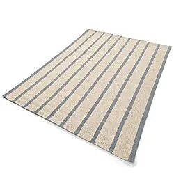 Tapete de lã - Luton (denim desbotado/branco)