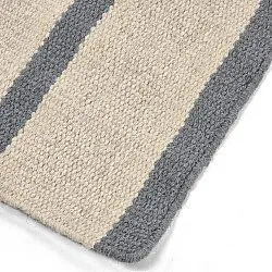 Tapete de lã - Luton (denim desbotado/branco)