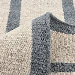 Tapete de lã - Luton (denim desbotado/branco)