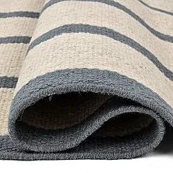 Tapete de lã - Luton (denim desbotado/branco)