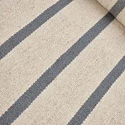 Tapete de lã - Luton (denim desbotado/branco)