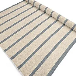 Tapete de lã - Luton (denim desbotado/branco)