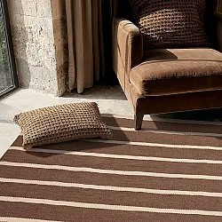 Tapete de lã - Luton (natural/taupe escuro)