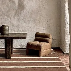 Tapete de lã - Luton (natural/taupe escuro)