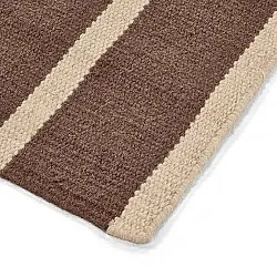 Tapete de lã - Luton (natural/taupe escuro)