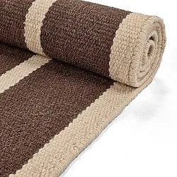 Tapete de lã - Luton (natural/taupe escuro)