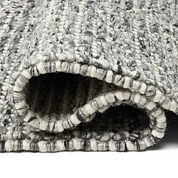 Tapete de lã - Mesra (cinza/branco)