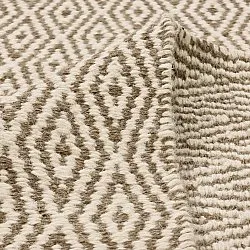 Tapete de lã - Monastir (marrom/branco)