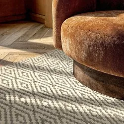 Tapete de lã - Monastir (cinza/branco)