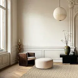 Tapete de lã - Monastir (cinza/branco)