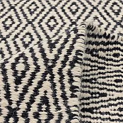 Tapete de lã - Monastir (preto/branco)