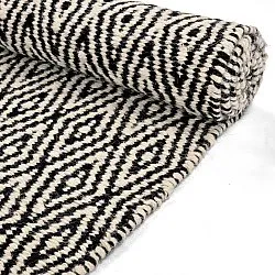 Tapete de lã - Monastir (preto/branco)