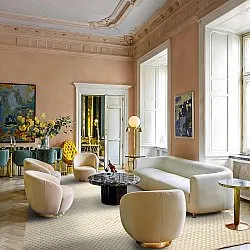 Tapete de lã - Ovelia (bege/branco)