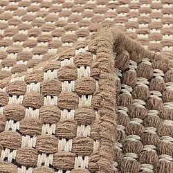 Tapete de lã - Ovelia (marrom/branco)