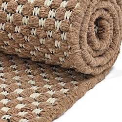 Tapete de lã - Ovelia (marrom/branco)