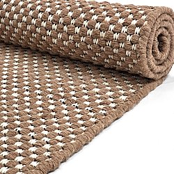 Tapete de lã - Ovelia (marrom/branco)